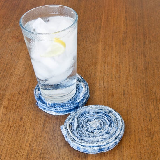 DIY Rolled-Jean Coasters