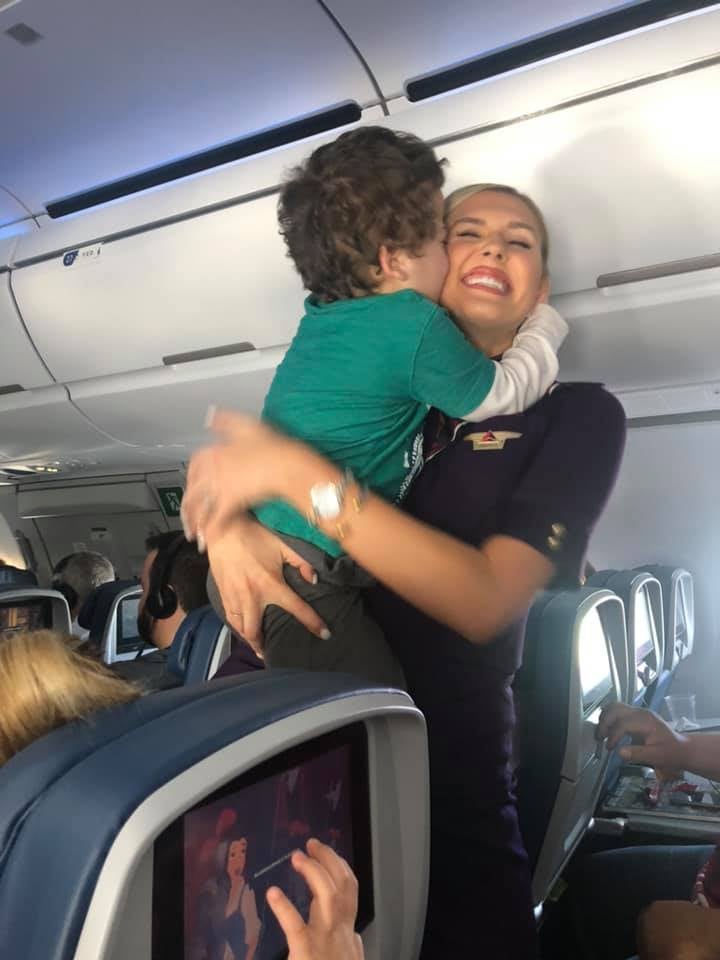 Flight Attendant Helps a Boy With Special Needs