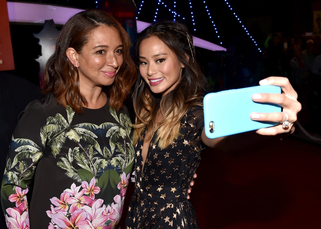 Jamie Chung and Maya Rudolph snapped a selfie at the Tuesday night premiere of Big Hero 6 in LA.