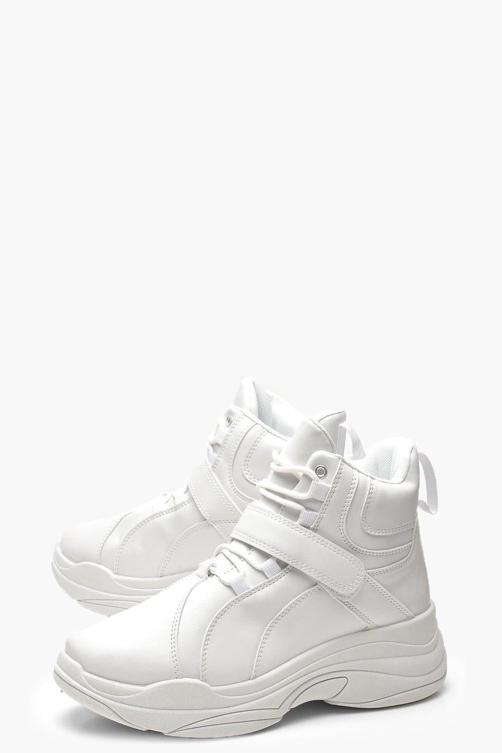 white high top chunky sneakers