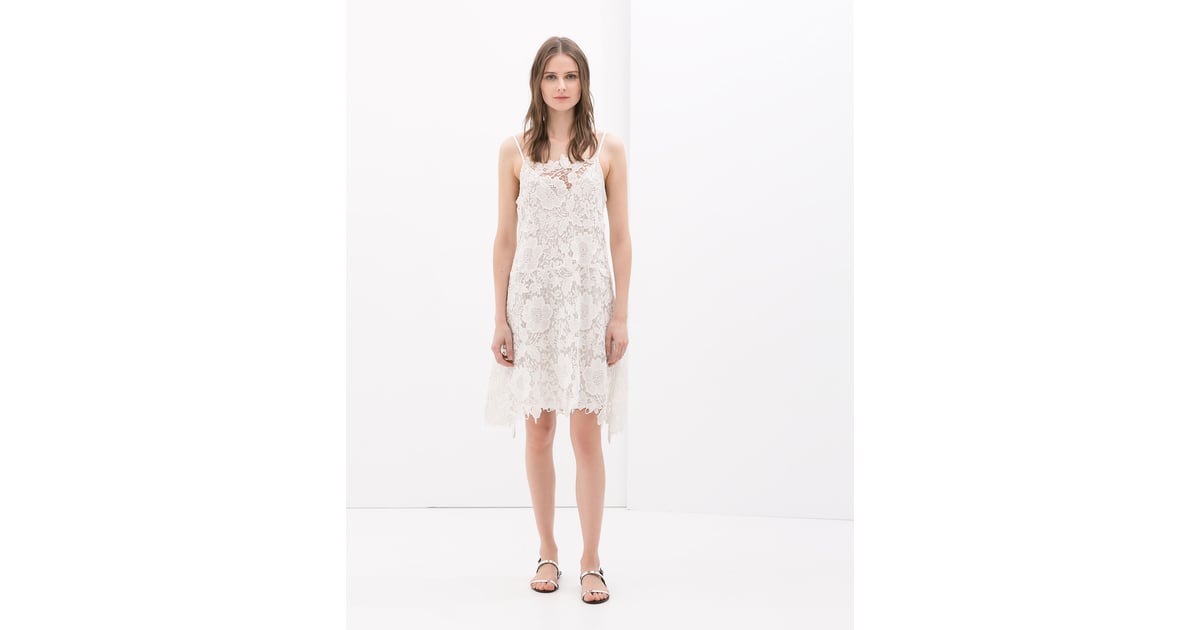 white crochet dress zara