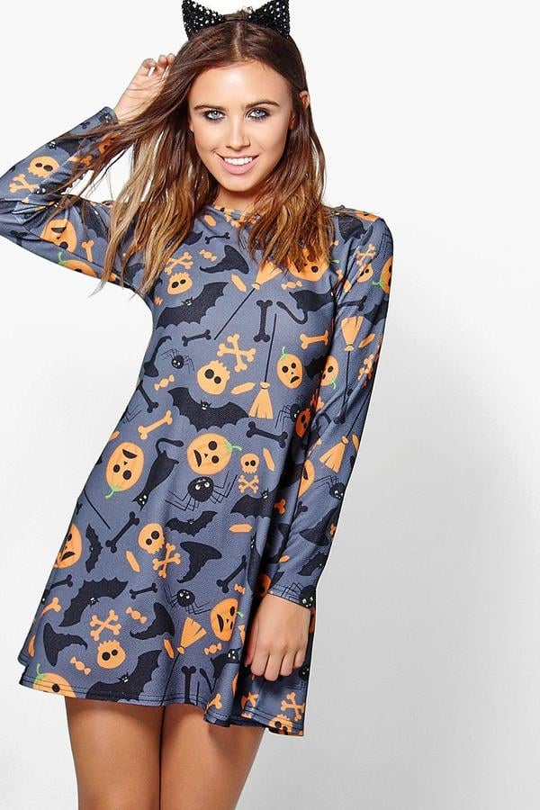 boohoo pumpkin dress