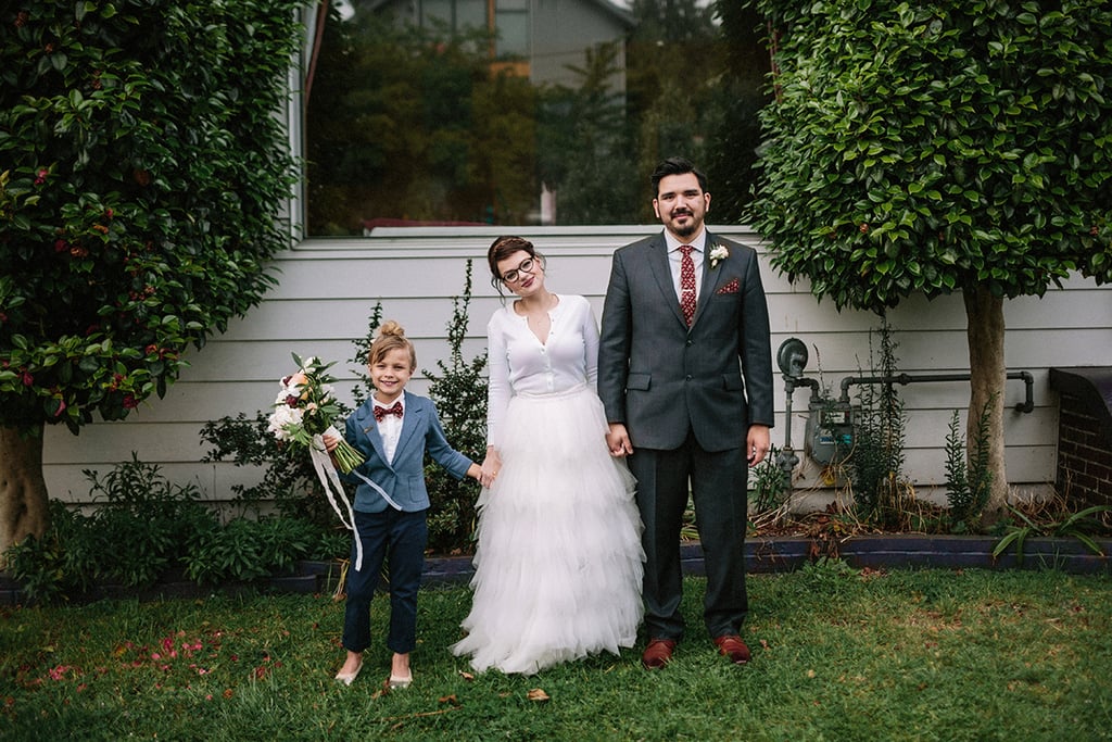 Little Girl Is Ring Bearer in Mom's Wedding