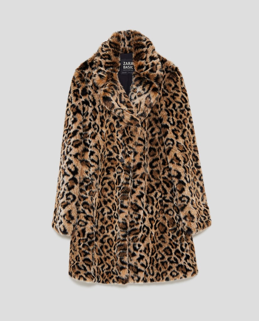 Zara Faux Fur Leopard Coat | Best Zara Gifts 2017 | POPSUGAR Fashion ...