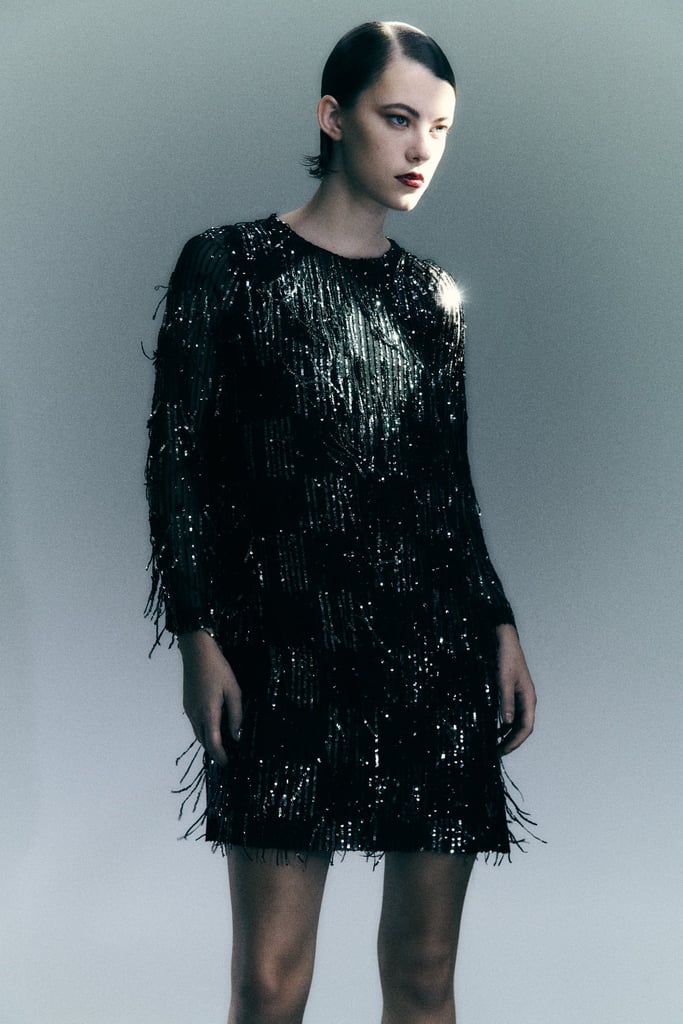 Zara Sequin Fringed Mini Dress