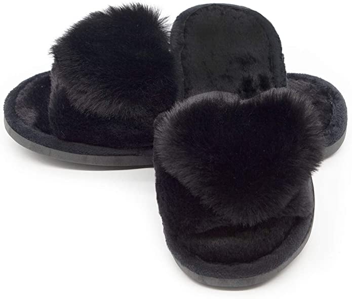 furry slippers amazon