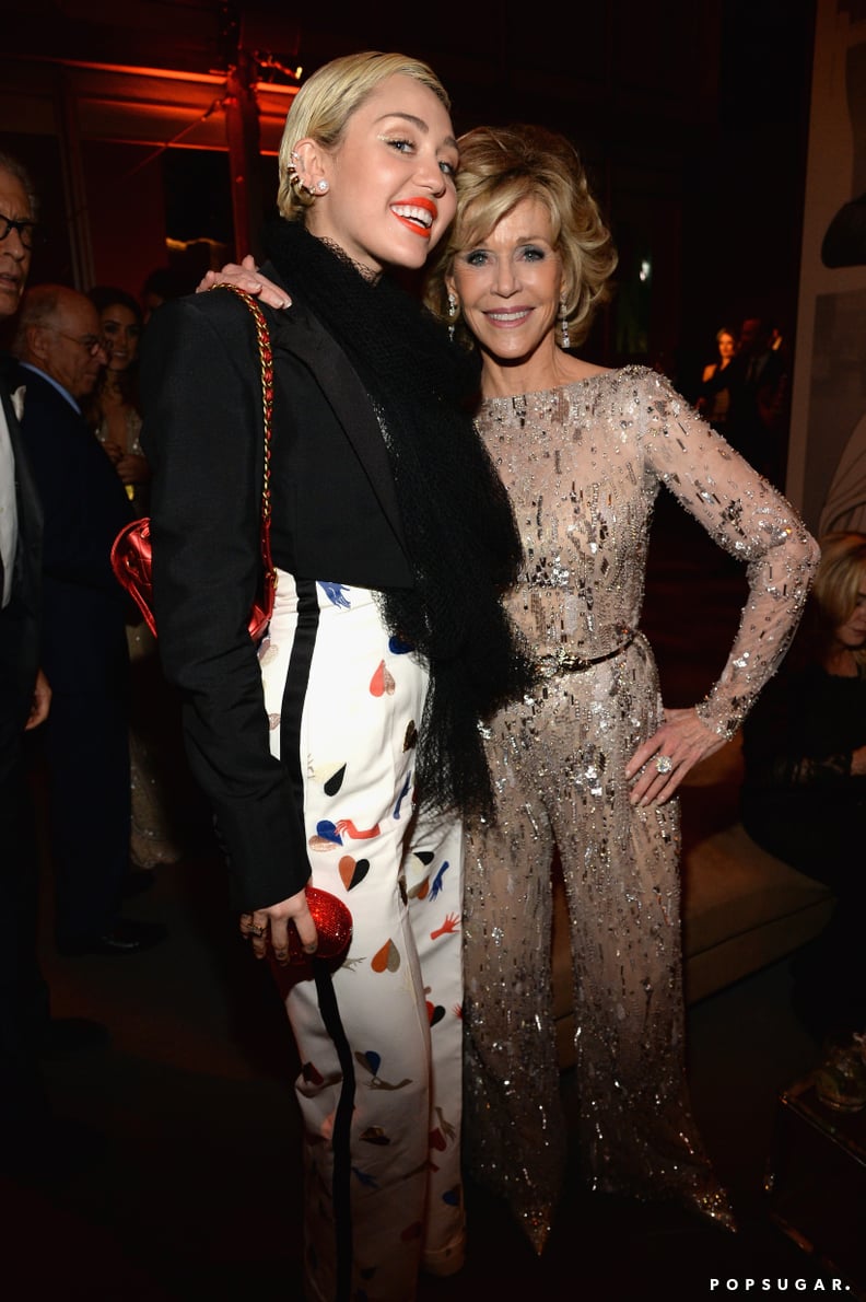 Miley Cyrus and Jane Fonda