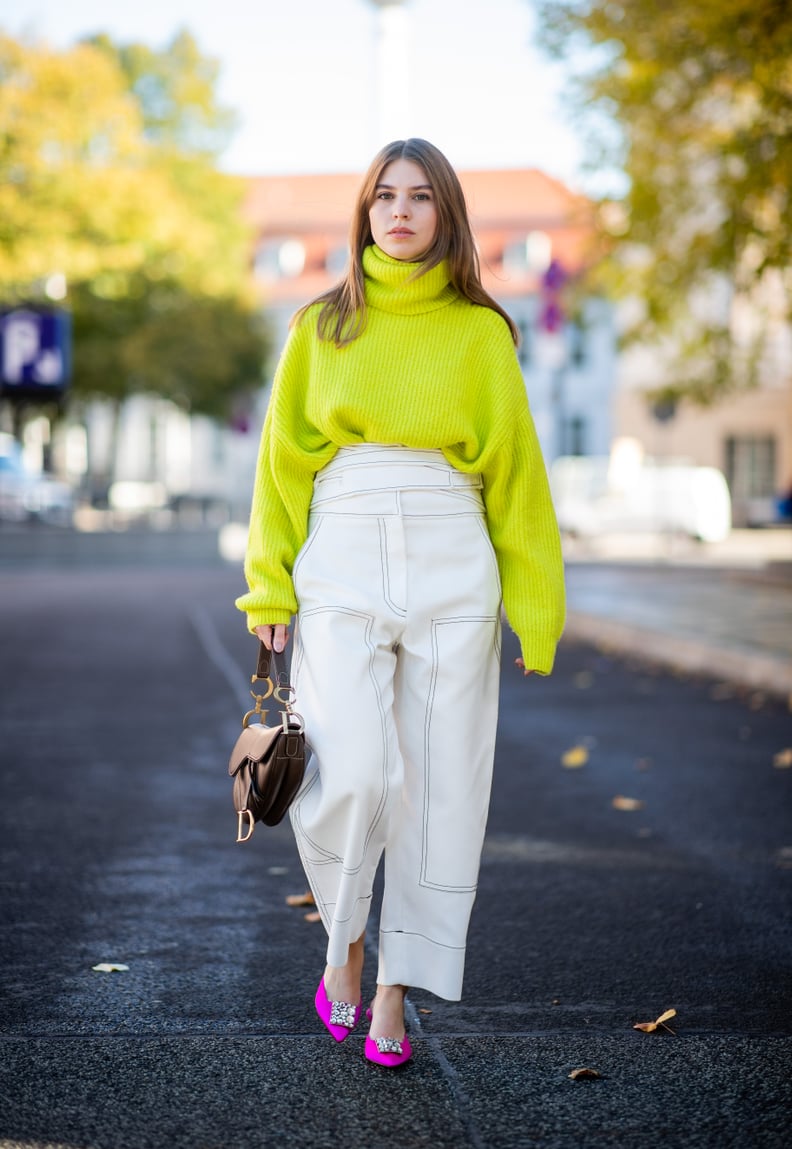 Let Your Neon Turtleneck Sweater Do the Talking