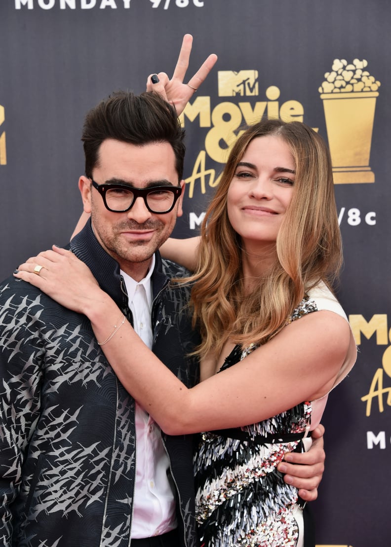 Dan Levy and Annie Murphy at the 2018 MTV Movie and TV Awards