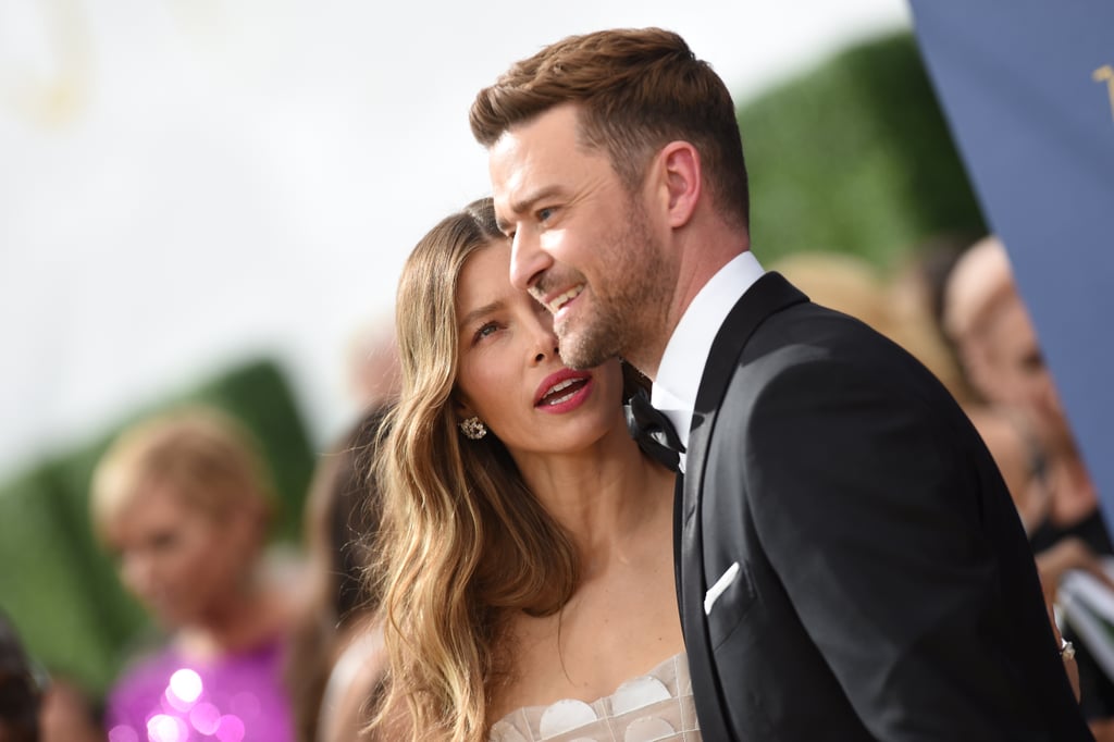 Justin Timberlake and Jessica Biel at the 2018 Emmys