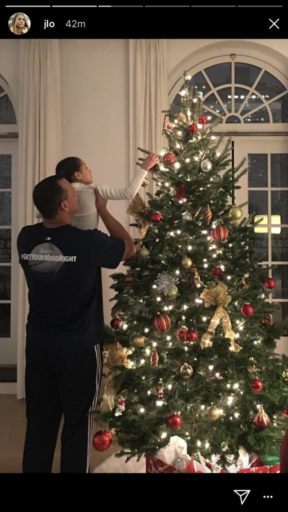 Jennifer Lopez and Alex Rodriguez Christmas Tree