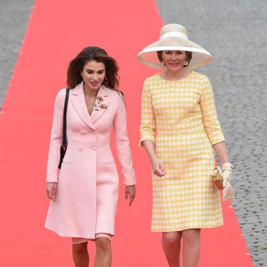 Queen Rania's Pink Coat May 2016