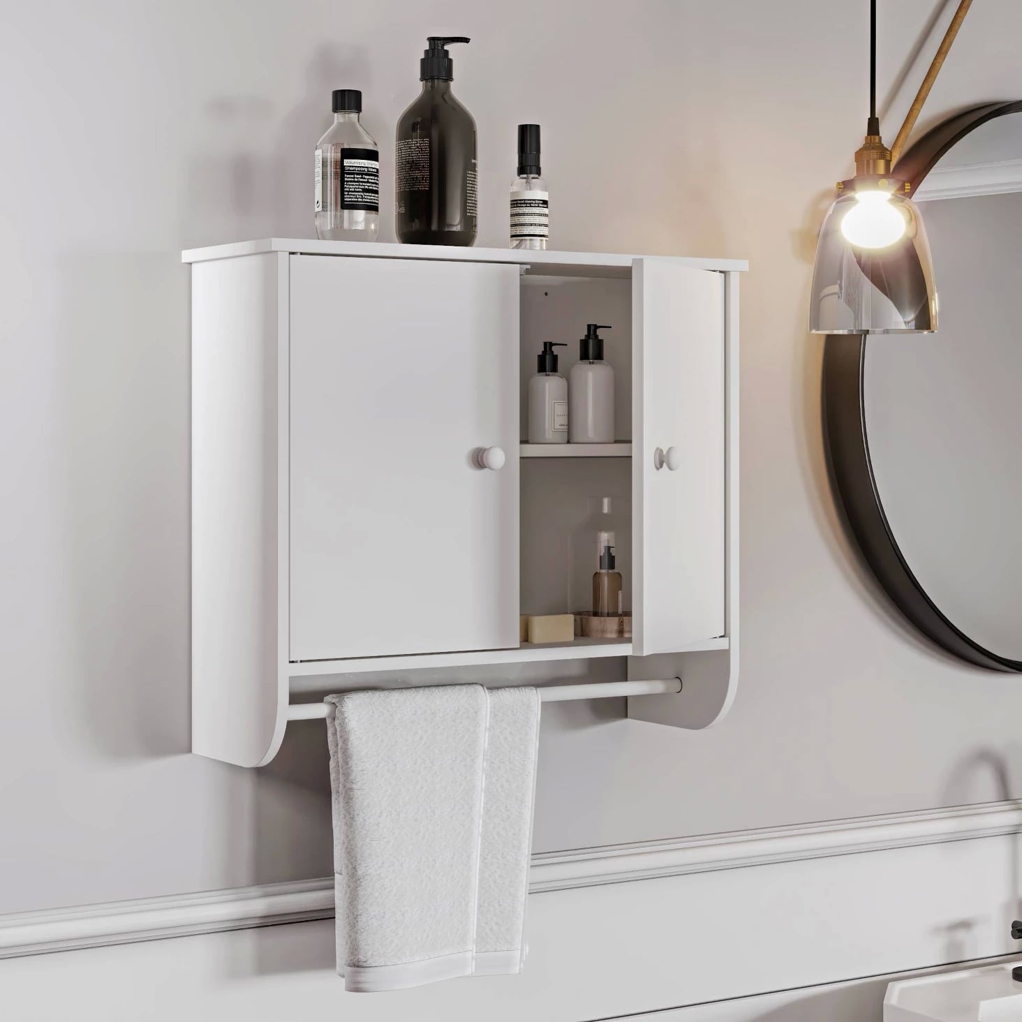 Wall Mounted Cabinet With Towel Bar Dreaming Of A Bigger