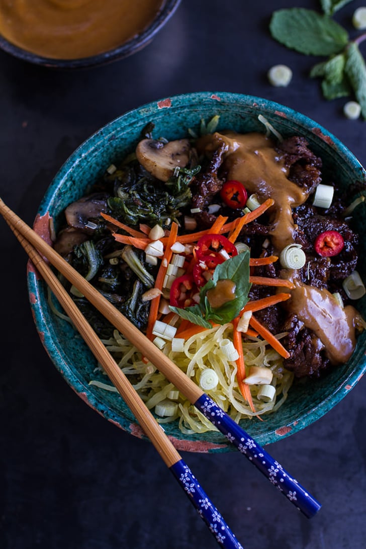 Vietnamese Beef and Spaghetti Squash Bowls With Peanut Sauce