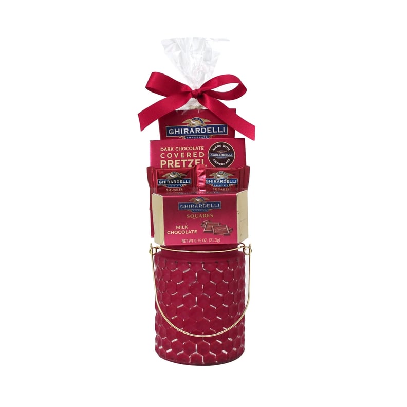 Christmas Ghirardelli Honeycomb Red Candleholder