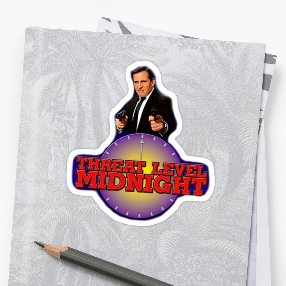 Threat Level Midnight Office Sticker