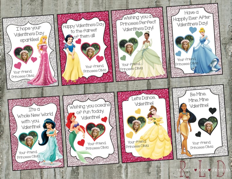 Valentine's Day Card - Disney Princess Valentines