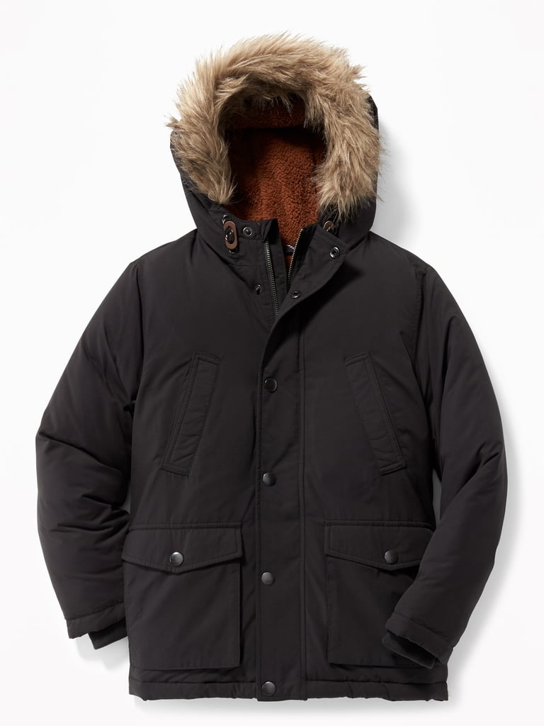 Sherpa-Lined Hooded Parka for Boys  