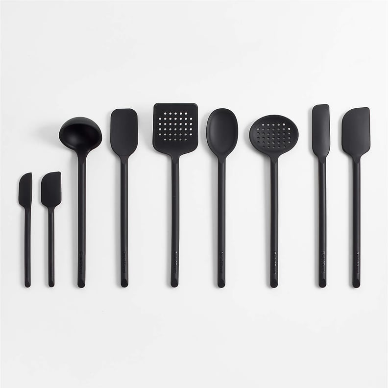 A Strong Silicone Set: Crate & Barrel Black Silicone Utensils