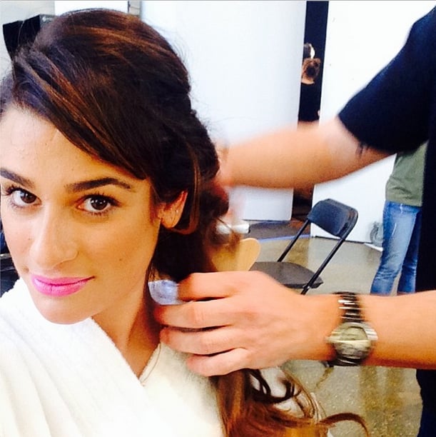 Lea Michele shared this snap of her pink pout and voluminous side braid.
Source: Instagram user msleamichele