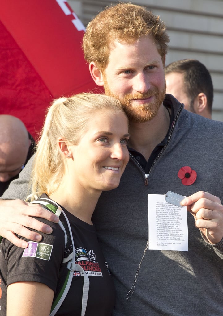 Prince Harry Meets Veterans From the Walk of Britain