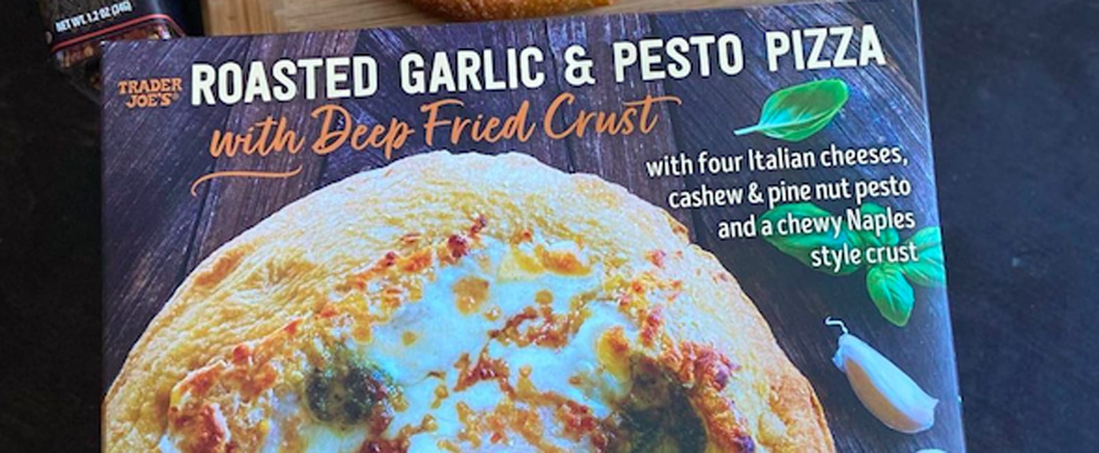 Trader Joe's New Garlic Pesto Pizza With a DeepFried Crust POPSUGAR Food