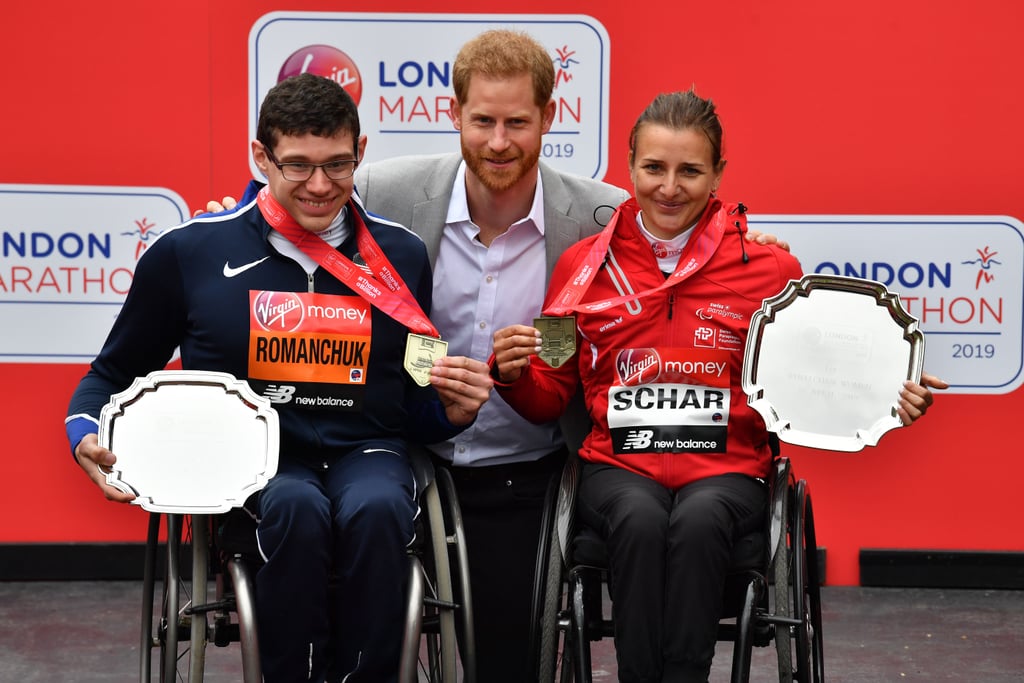 Prince Harry at the London Marathon Pictures April 2019