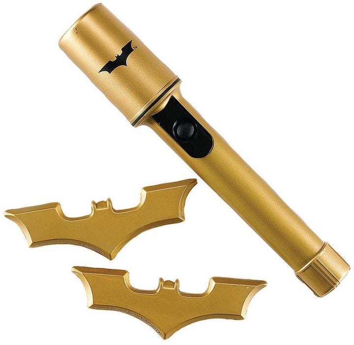 Kids DC Comics Batman Costume Batarangs & Bat Signal Flashlight