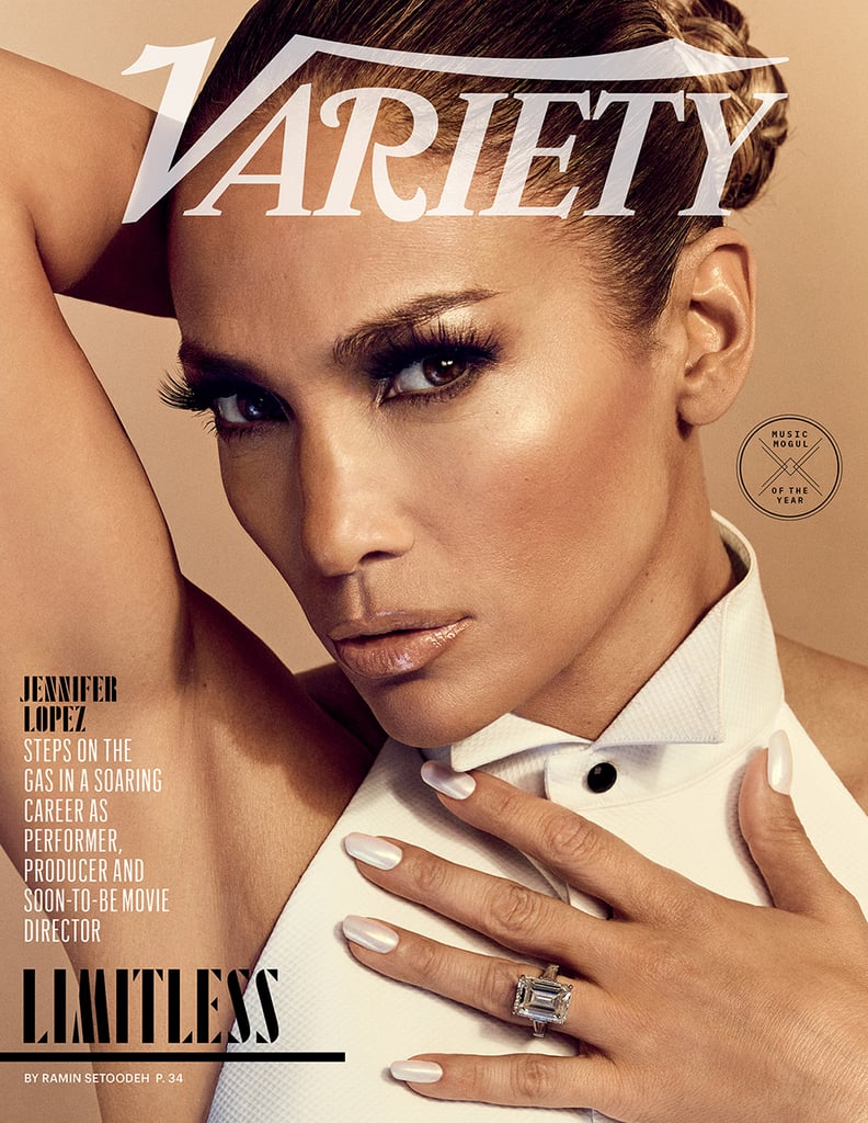 Jennifer Lopez With Pearly White Nails For Variety 2019
