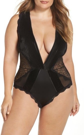 Oh La La Cheri Nicolette Plunge Lace Bodysuit