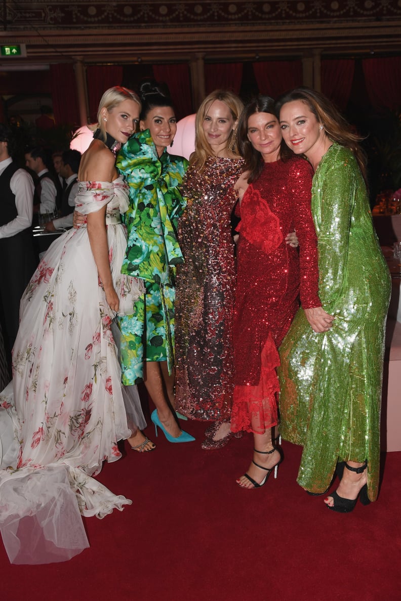 Poppy Delevingne, Giovanna Battaglia Engelbert, Lauren Santo Domingo, Natalie Massenet, and Alice Temperley