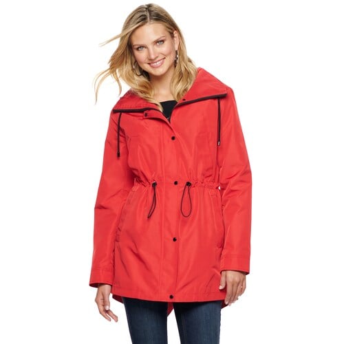 Nine West Hooded Anorak Rain Parka