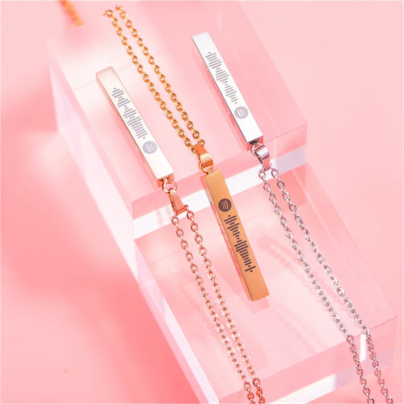 For the Ultimate Bestie Playlist: Personalized Spotify Code Necklace