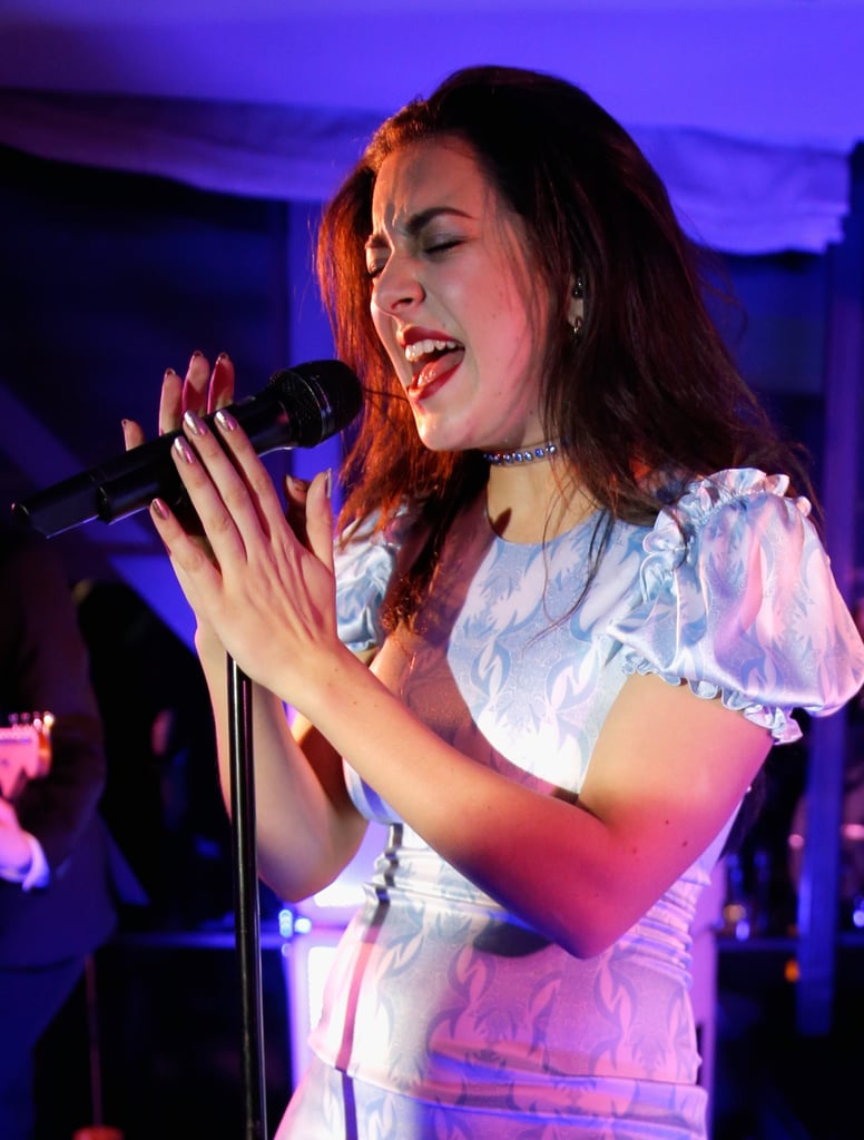 Charli XCX performed at the Delta Air Lines party.