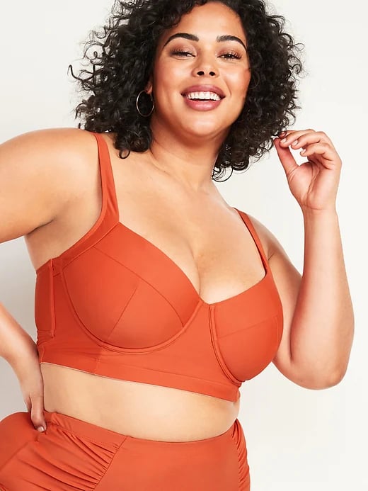 Old Long-Line Underwire Plus-Size Bralette Swim Top Curvy Girls, We've the Cutest Swimsuits at Navy — From Triangle Tops to Tankinis | POPSUGAR Fashion Photo 4