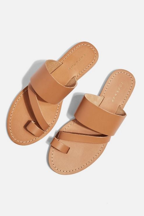 Topshop Honey Tan Flat Sandals