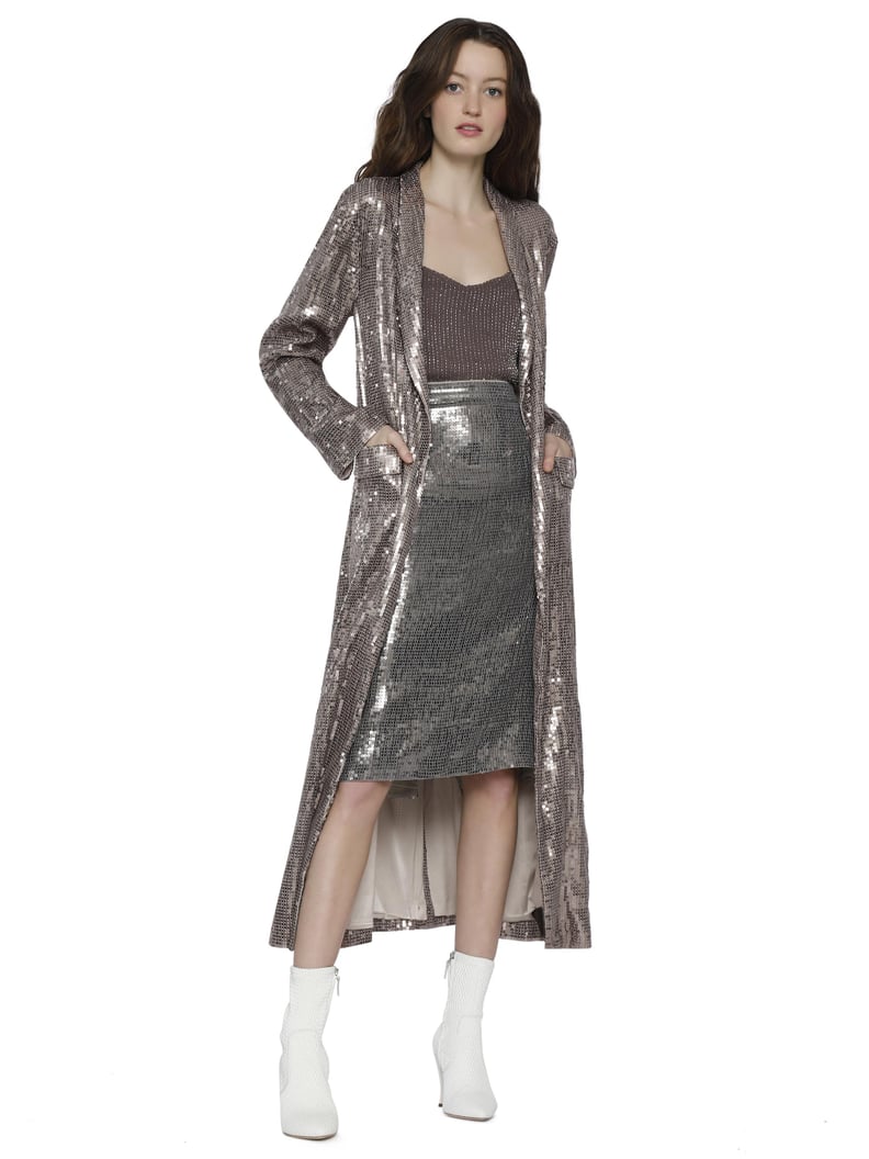 Alice + Olivia Angela Embellished Long Coat