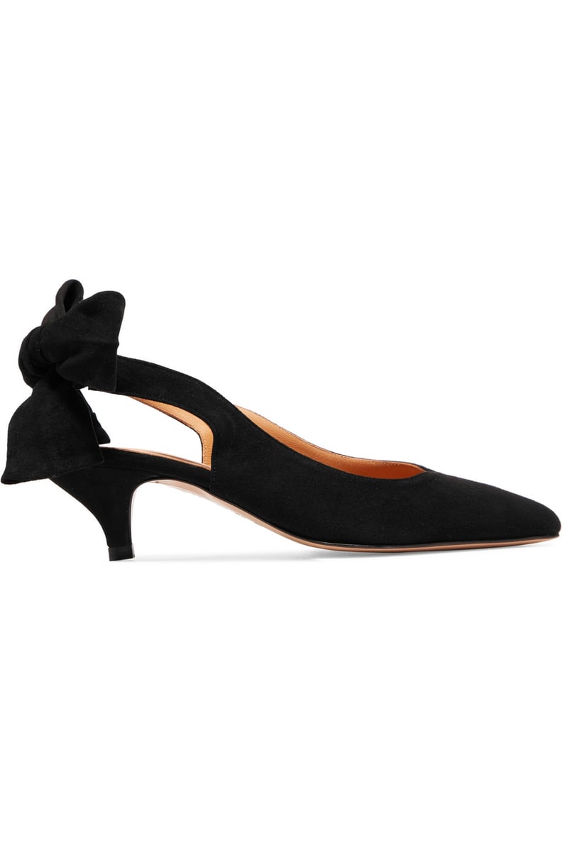 Ganni Sabine Suede Slingback Pumps