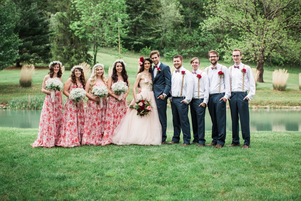 Woodsy Pink Bohemian Wedding