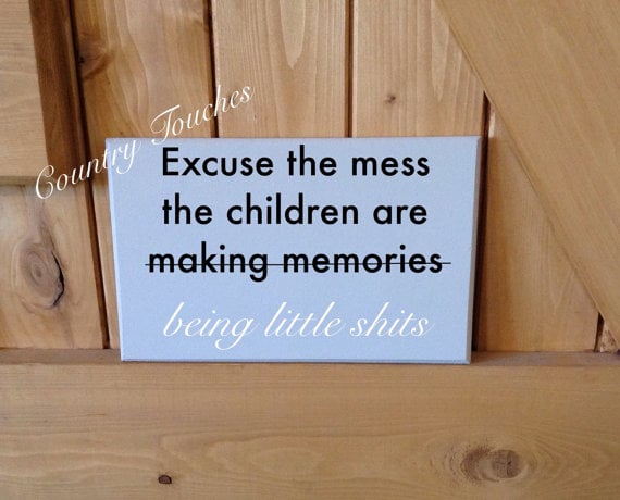 Please Excuse the Mess Sign