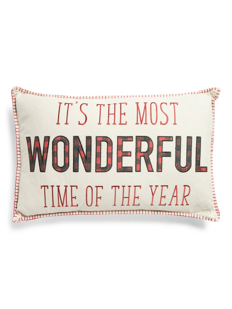 Wonderful Time of the Year Embroidered Pillow