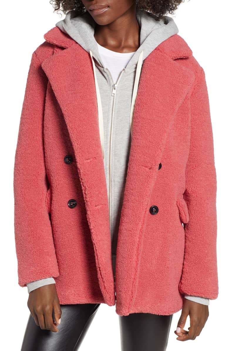 Bp textured sale double breasted coat