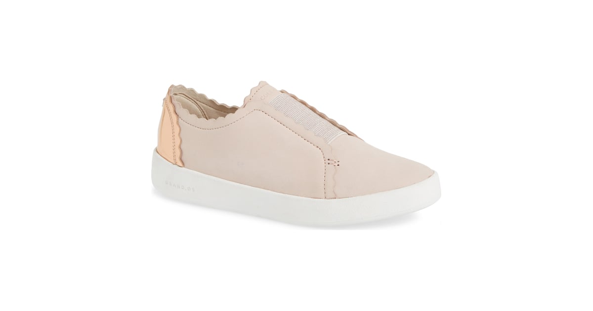 cole haan scalloped slip on sneaker