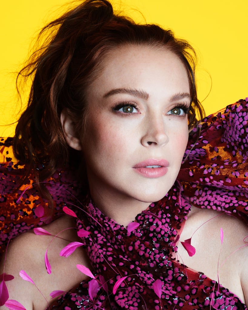 Lindsay Lohan Wears YSL Cutout Dress For Allure Cover