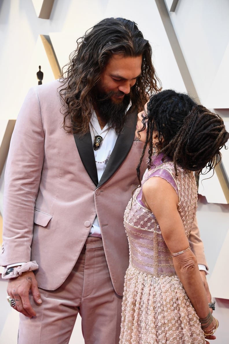 Jason Momoa at the Oscars With His Scrunchie
