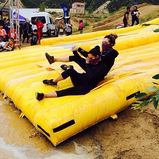 Kim Kardashian and Khloe Kardashian's Mud Run