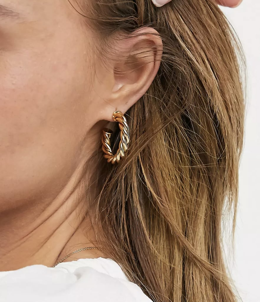 ASOS Design Twist Hoop Earrings