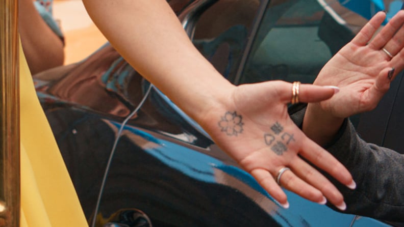 Ariana Grande's Flower Hand Tattoo