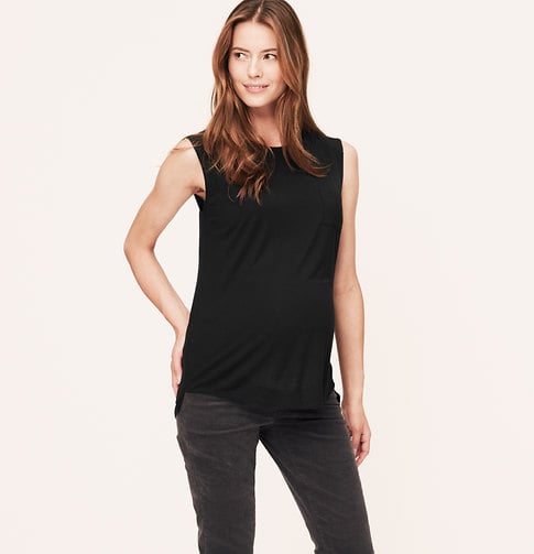 Maternity Mixed Media Sleeveless Tee