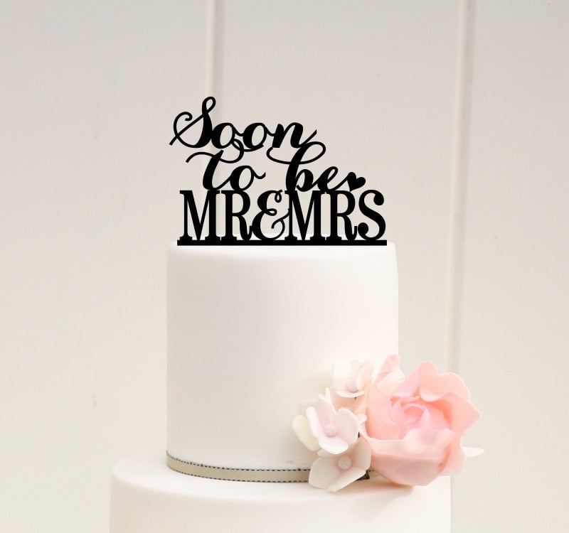 Soon to Be Mr. & Mrs. Cake Topper Cheap Bridal Shower Products